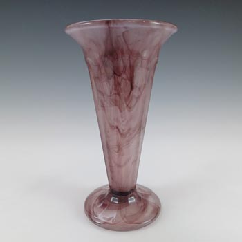 (image for) Davidson #51 British Art Deco 1930's Purple Cloud Glass Vase