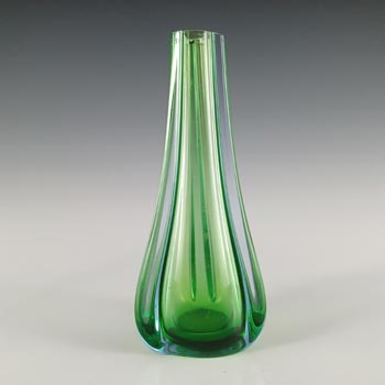 (image for) LABELLED Galliano Ferro Murano Green & Blue Sommerso Glass Stem Vase