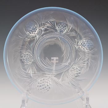 (image for) Jobling #5000 Art Deco Opalescent Glass Fircone Plate #4