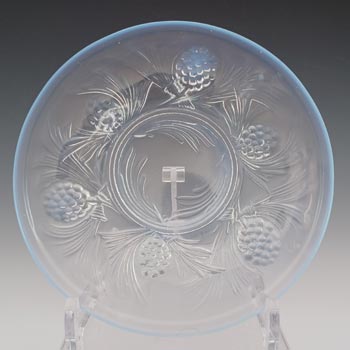 (image for) Jobling #5000 Art Deco Opalescent Glass Fircone Plate #1