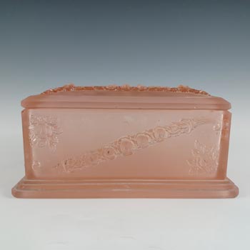 (image for) S. Reich #8773 Czech Art Deco Vintage Pink Glass Trinket Bowl