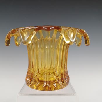 (image for) Sowerby Art Deco 1930s Amber Glass 'Iris' Vase / Bowl