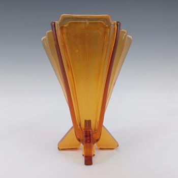 (image for) Stölzle #19249 Czech Art Deco 1930's Amber Glass Vase