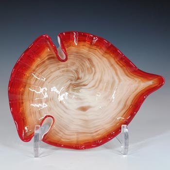 (image for) Vetro Artistico Veneziano Murano Red & Copper Aventurine Glass Bowl