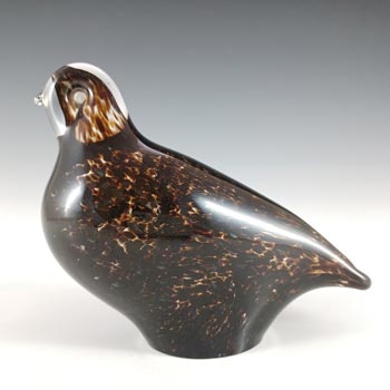 MARKED Wedgwood Brown Glass Partridge Bird RSW233