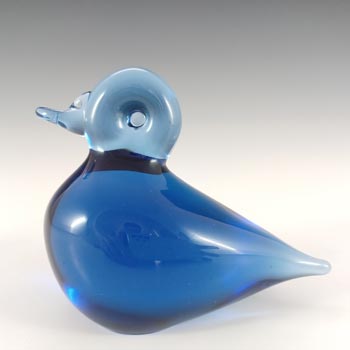 (image for) MARKED Wedgwood Sapphire Blue Glass Duckling RSW425