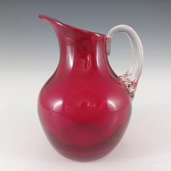 Whitefriars #9470 Vintage Ruby Red Glass 5" 'Sparrow Beak' Jug
