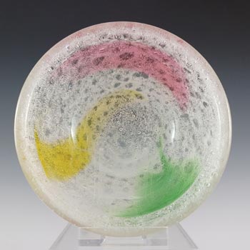 (image for) Stevens & Williams? Vintage Bubbly Rainbow Glass Bowl