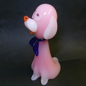 Archimede Seguso? Alabastro Pink Glass Dog Sculpture