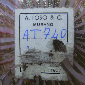 Alberto Toso Filigree/Gold Leaf Glass Bowl - Labelled