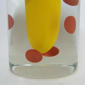 Beránek #2003/07/24 Labelled Yellow & Red Vase by Ondrej Kroupa