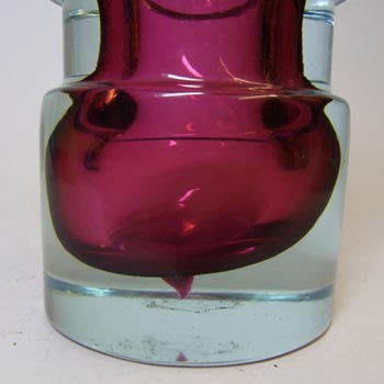 Seguso Vetri d'Arte #14151 Purple & Blue Sommerso Glass Vase