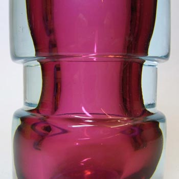 Seguso Vetri d'Arte #14142 Purple & Blue Sommerso Glass Vase
