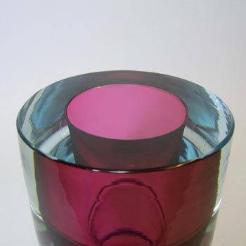 Seguso Vetri d'Arte #14151 Purple & Blue Sommerso Glass Vase