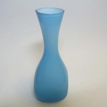 Ekenas Glasbruk Swedish Blue Cased Glass 6.5" Vase - Labelled