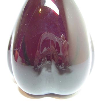 Elme 1970's Scandinavian Purple Glass Melon Form Vase