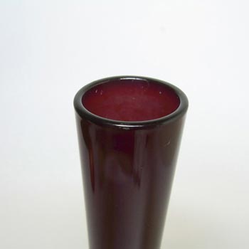 Elme 1970's Scandinavian Purple Glass Melon Form Vase
