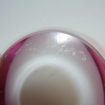 Flygsfors Coquille Glass Bowl by Paul Kedelv - Signed