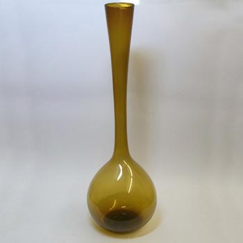 Large Scandinavian/Swedish 1950's/60's Amber Glass Bottle Vase
