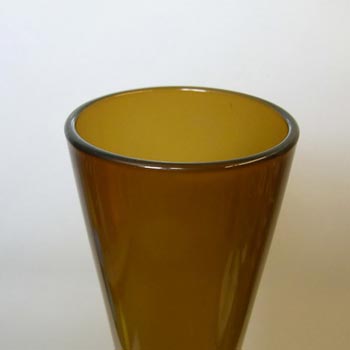 Large Scandinavian/Swedish 1950's/60's Amber Glass Bottle Vase