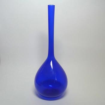 Scandinavian/Swedish 1950's/60's Blue Glass Bottle Vase