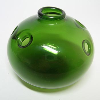 Holmegaard Michael Bang Green Glass 2.75" Flower Vase - Signed
