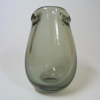 Holmegaard 'Torskemund' Smoky Glass Vase by Per Lutken - Signed