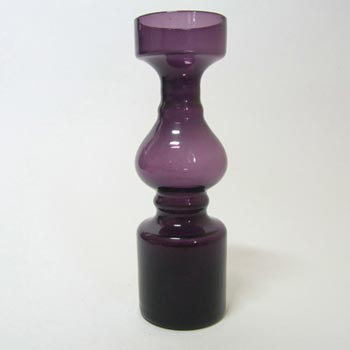 Japanese Purple Hooped Glass Vase - Swedish Style