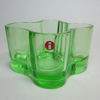 Iittala Alvar Aalto Green Glass Bowl - Labelled + Boxed