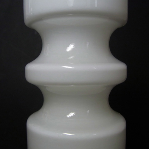 (image for) Alsterfors #S5000 Per Olof Ström White Glass Hooped Vase - Click Image to Close