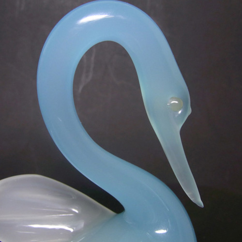 Archimede Seguso Alabastro Murano Glass Swan Sculpture - Click Image to Close