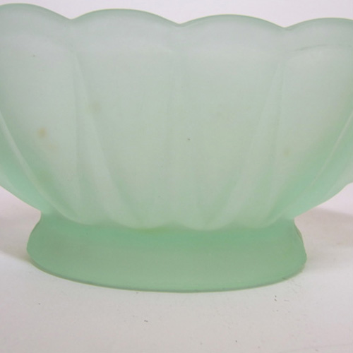 (image for) Bagley #3173 Art Deco Frosted Green Glass 'Evesham' Bowl - Click Image to Close