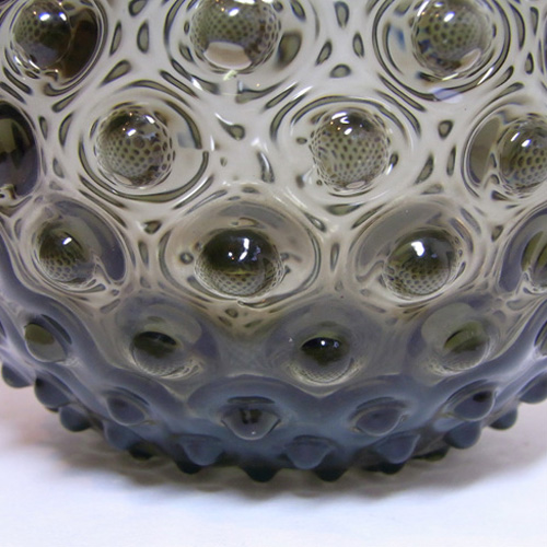 Borske Sklo 1950's Smoky Glass Spherical 'Bobble' Vase - Click Image to Close