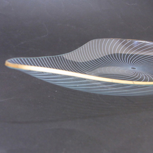 Chance Bros Glass "Swirl" Teardrop Bowl 1950's/60's - Click Image to Close
