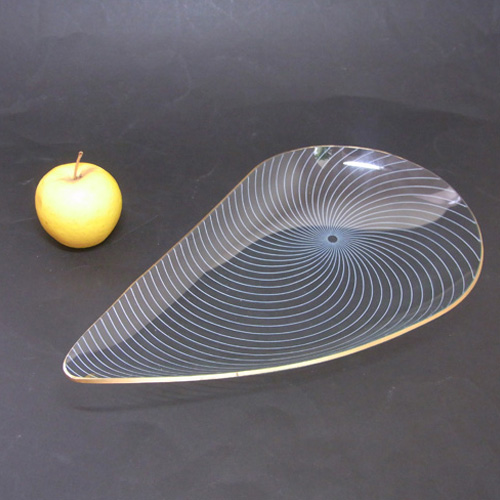 (image for) Chance Bros Glass "Swirl" Teardrop Bowl 1950's/60's - Click Image to Close