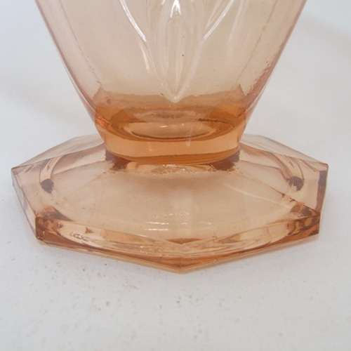 Stölzle #19083 Czech Art Deco 1930's Pink Glass Vase - Click Image to Close