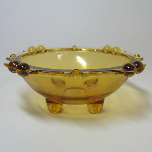 Sowerby #2644 Art Deco 1930's Amber Glass Bowl/Dish - Click Image to Close