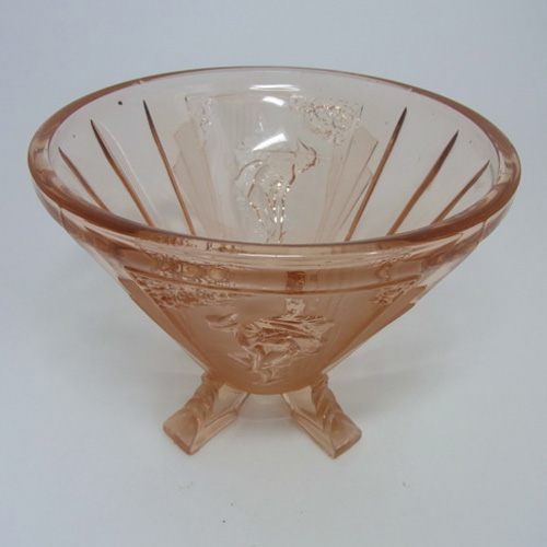 (image for) Sowerby #2566 Art Deco 1930's Pink Glass 'Mercury' Vase - Click Image to Close