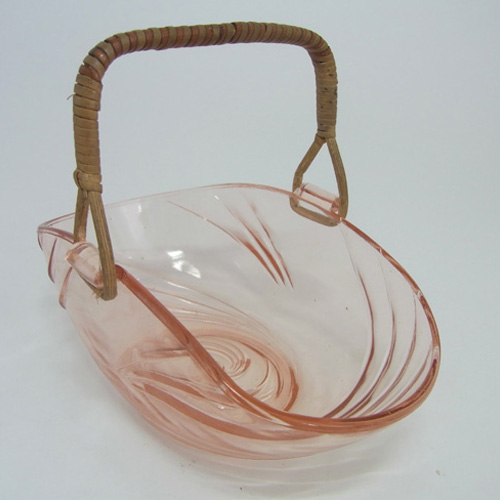 Walther & Söhne Art Deco Pink Glass 'Viktoria' Bowl - Click Image to Close