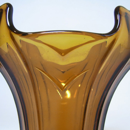 (image for) Sowerby #C2631 Art Deco 1930's Amber Glass Posy Vase - Click Image to Close