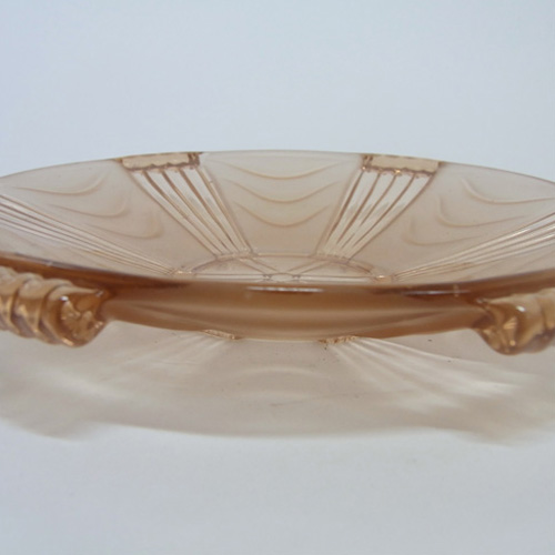 (image for) Stölzle #19678 Art Deco 1930's Pink Glass Bowl + Plate Set - Click Image to Close