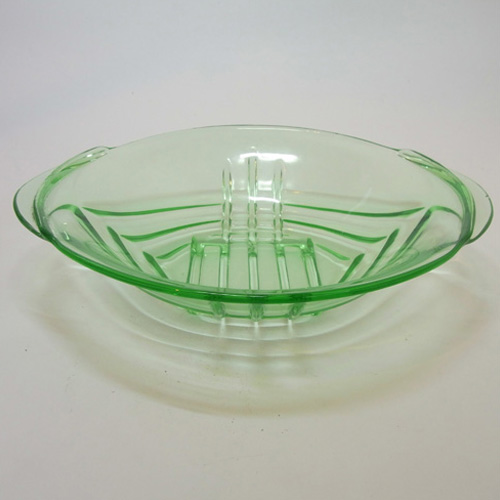 (image for) Stölzle Art Deco 1930's Uranium Green Glass Bowl - Click Image to Close