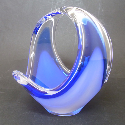 (image for) Flygsfors Coquille Glass Bowl by Paul Kedelv Signed '56 - Click Image to Close