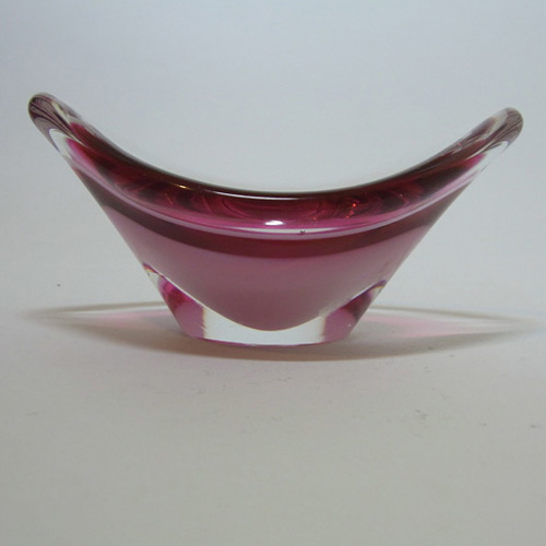Flygsfors Coquille Glass Bowl by Paul Kedelv Signed '59 - Click Image to Close