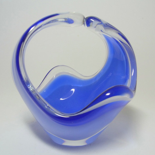 Flygsfors Coquille Glass Bowl by Paul Kedelv Signed '58 - Click Image to Close