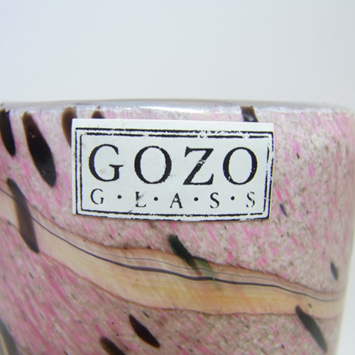 Gozo Maltese Glass 'Seashell' Vase - Signed + Labelled - Click Image to Close