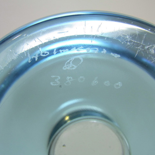 (image for) Holmegaard Glass Per Lutken 'Lagune' Candlestick Signed - Click Image to Close