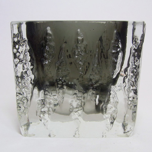 (image for) Ingrid/Ingridglas 1970's Smoke Glass Vase 3080 - Signed - Click Image to Close