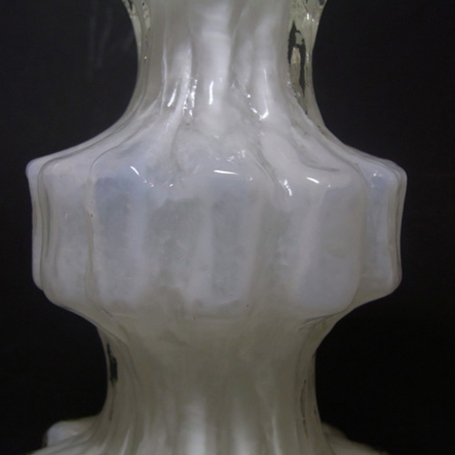 (image for) Ingrid/Ingridglas 1970's White Glass Bark Textured Vase - Click Image to Close