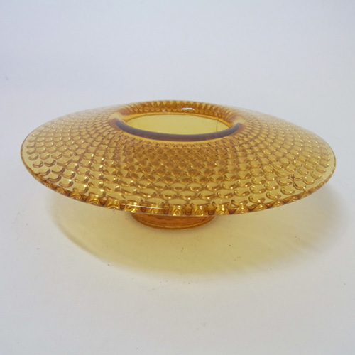 (image for) Jobling #2595 1930's Amber Art Deco Glass Posy Bowl - Click Image to Close